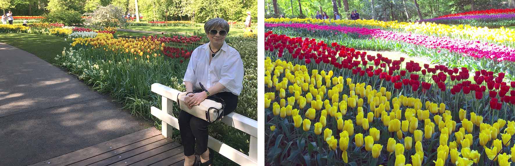 special correspondent Kat among tulips at Keukenhof