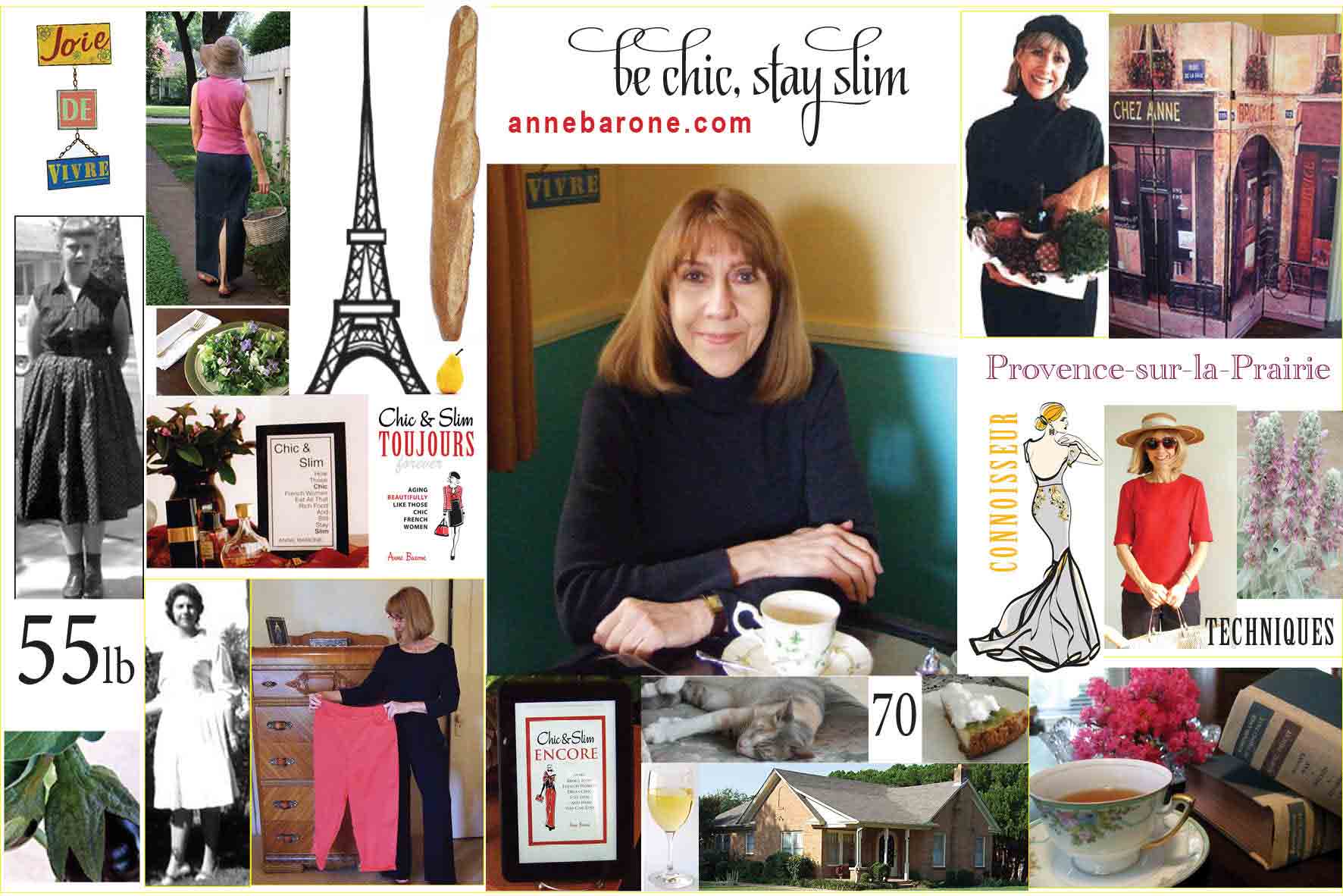 photo montage Anne Barone and Chic & Slim books