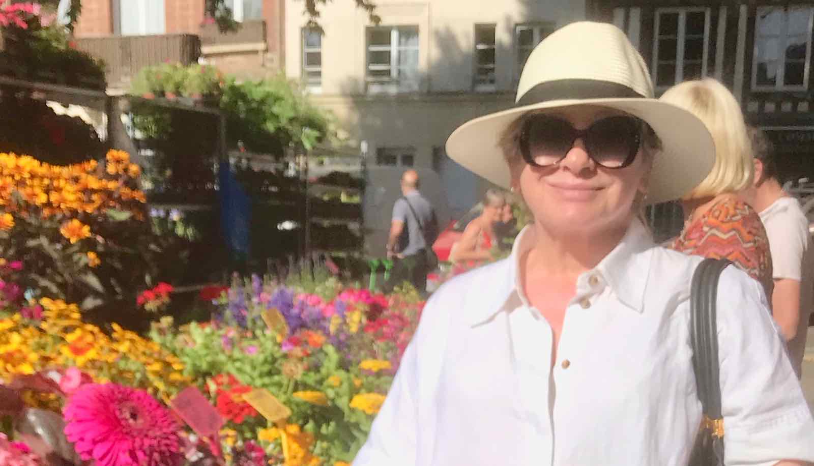 woman wearing Cutler & Gross sunglasses